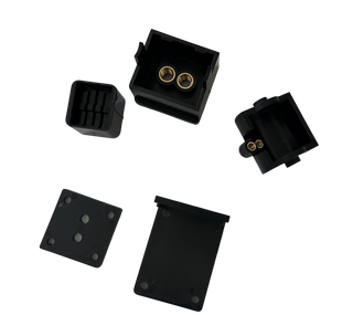 Spritzguss-Service-Einsatzform für präzise mechanische Komponenten aus schwarzem Kunststoff und Metall