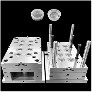 Hochleistungs-Form mit 1 x 8 Hohlräumen, Lebensmittelqualität, HDPE, Pin-Point-Tor, 1,2344, HRC48-50, Stahl, polierte Oberfläche, Kunststoff-Spritzgussform