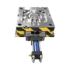 1 x 2 Hohlräume, PC+ABS-Material, großer Anguss, seitlicher Anguss, Formläufer, 738H, HRC35-40, Stahl, gasunterstützte Gehäusegriffform