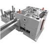 Kundenspezifische hochpräzise 2-Kavitäten-ABS-Spritzgussform mit UV-Schutz Pin Point Gate 3-Platten-Formstahl HRC48-52-Form