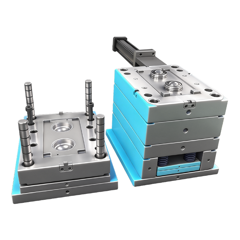 This is a high-precision PC transparent lens shell injection mold specially designed for optical spot lens housing production. Adopting 1×2 cavity layout, professional pin-point sprue runner system, and premium 1.2344 mold steel hardened to HRC 48-52. Both core and cavity are finely polished to meet strict optical surface requirements. The mold is perfectly customized for high-transparency PC material, ensuring flawless light transmission, no weld lines, no flow marks, and stable optical performance for lens shell products. Hierbei handelt es sich um eine hochpräzise PC-Spritzgussform für transparente Linsenschalen, die speziell für die Herstellung optischer Spotlinsengehäuse entwickelt wurde. Mit 1×2-Kavitäten-Layout, professionellem Pin-Point-Angusskanalsystem und hochwertigem 1.2344-Formstahl, gehärtet auf HRC 48–52. Sowohl der Kern als auch die Kavität sind fein poliert, um strenge Anforderungen an die optische Oberfläche zu erfüllen. Die Form ist perfekt auf hochtransparentes PC-Material zugeschnitten und gewährleistet eine einwandfreie Lichtübertragung, keine Schweißnähte, keine Fließspuren und eine stabile optische Leistung für Linsenschalenprodukte.